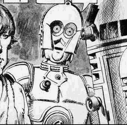 I just realized that C3PO has the most pronounced pectoral region of any character in the original Star Wars series.