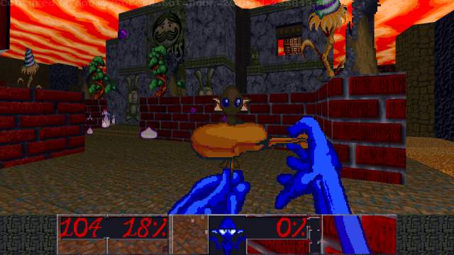 out of context the attack frames of the little violin look more like a piece of poorly-breaded fried chicken