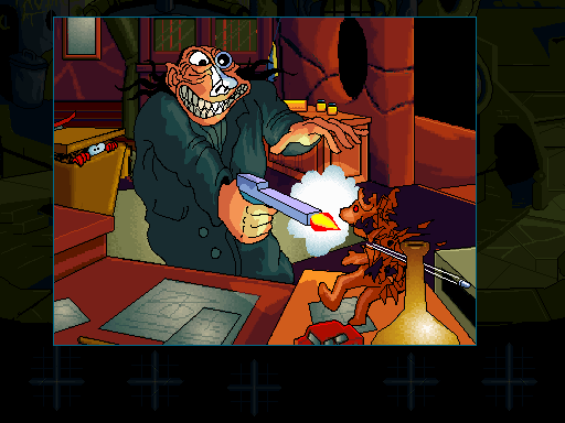 Uh oh. You know the guy is evil, to have a cybernetic NOSE...! Uh oh. You know the guy is evil, to have a cybernetic NOSE...!