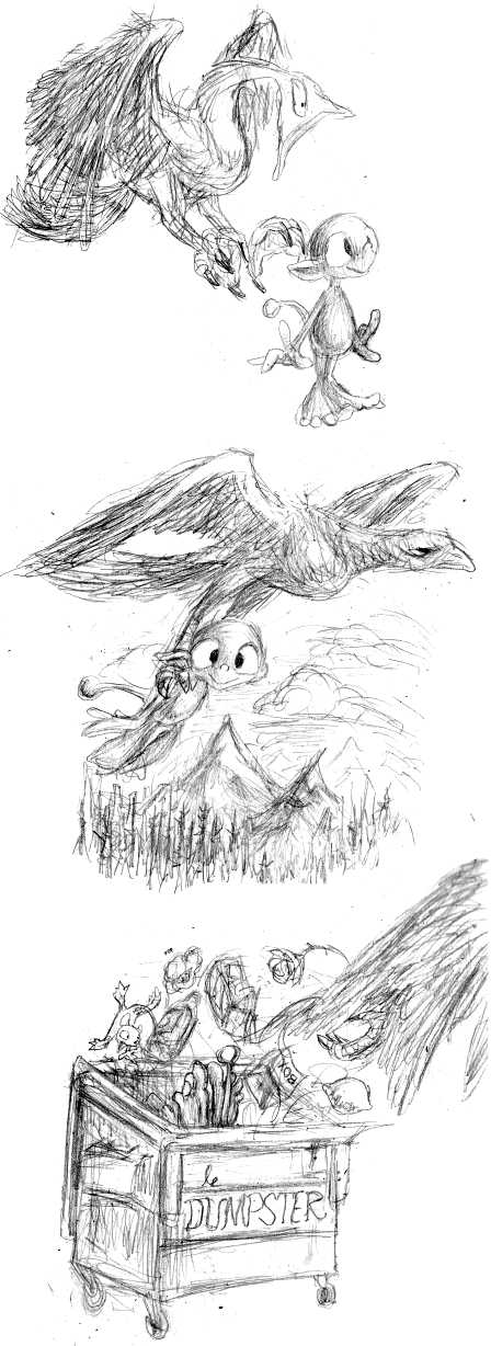 Although the bird was clearly not drawn from photographic references, the dope was.