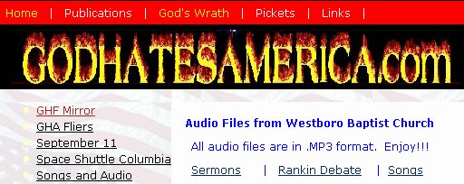 God LOVES cheap Photoshop flames and weird blue specks, however.
